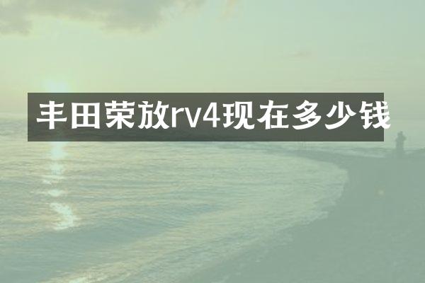 丰田荣放rv4现在多少钱