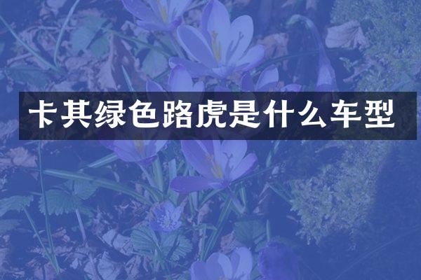 卡其绿色路虎是什么车型