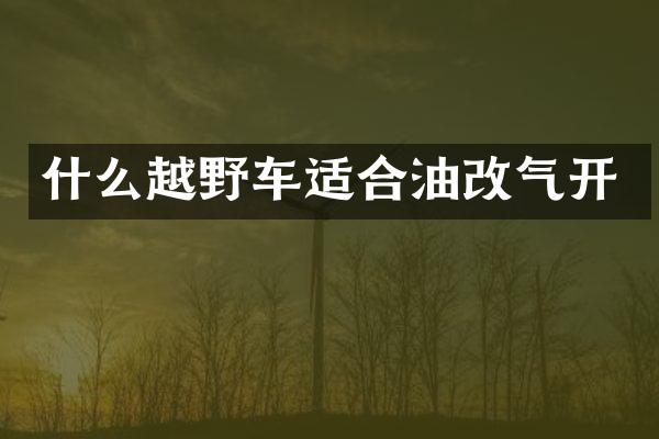 什么越野车适合油改气开