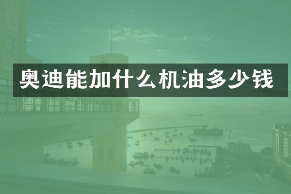 奥迪能加什么机油多少钱