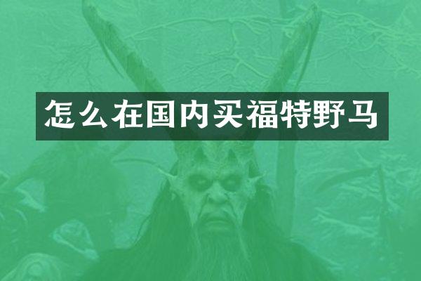 怎么在国内买福特野马