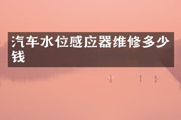 汽车水位感应器维修多少钱