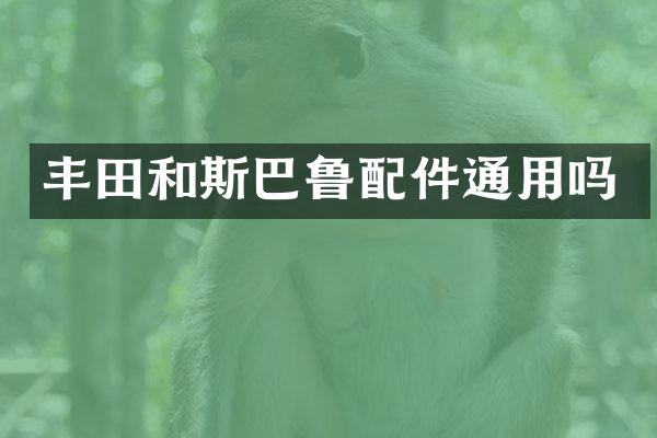 丰田和斯巴鲁配件通用吗