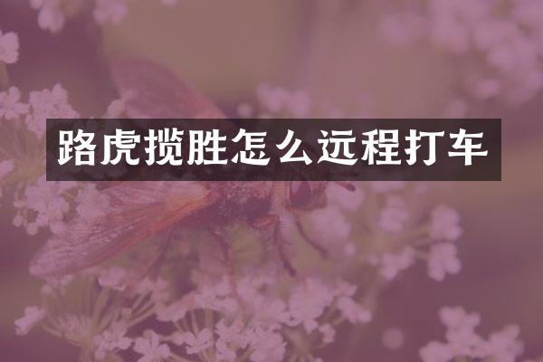 路虎揽胜怎么远程打车