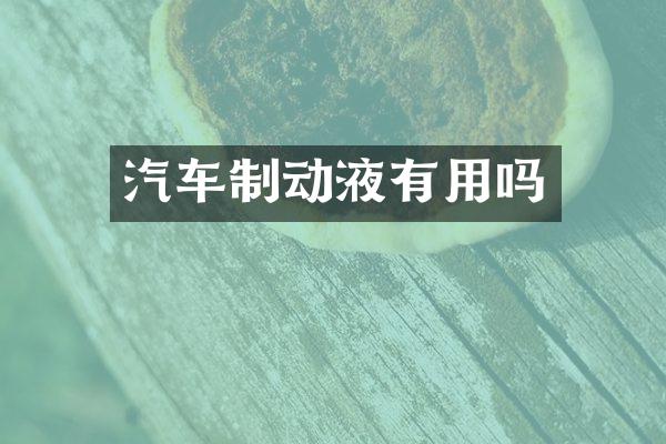 汽车制动液有用吗