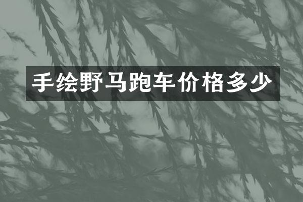 手绘野马跑车价格多少