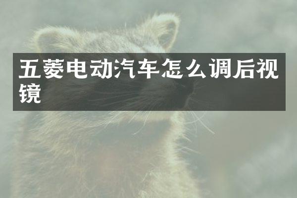 五菱电动汽车怎么调后视镜