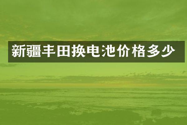 新疆丰田换电池价格多少