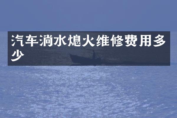 汽车淌水熄火维修费用多少