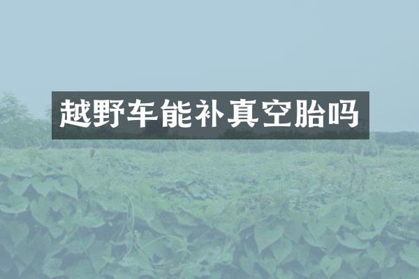 越野车能补真空胎吗