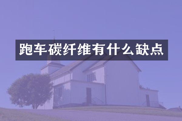 跑车碳纤维有什么缺点