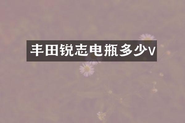 丰田锐志电瓶多少v