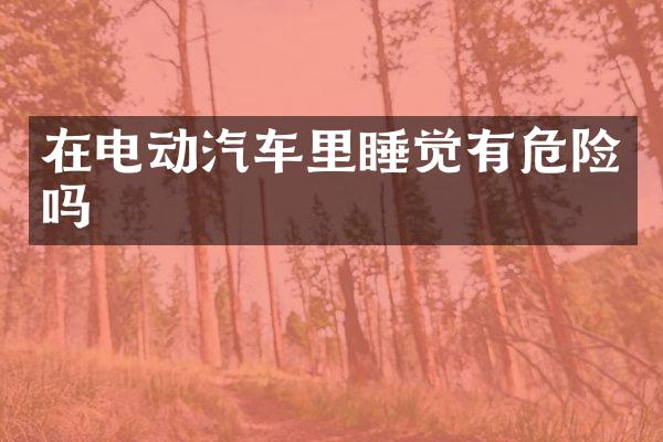 在电动汽车里睡觉有危险吗