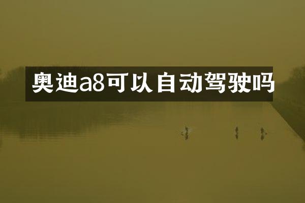 奥迪a8可以自动驾驶吗