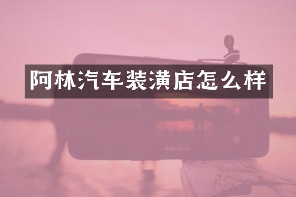 阿林汽车装潢店怎么样