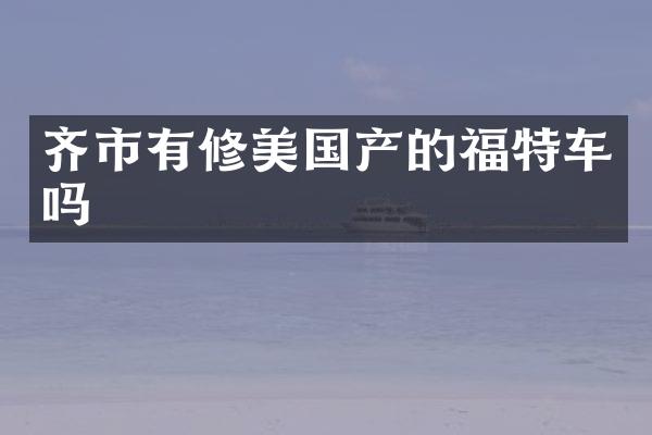 齐市有修美国产的福特车吗