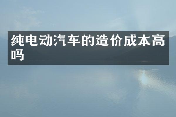 纯电动汽车的造价成本高吗
