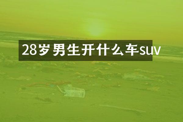 28岁男生开什么车suv