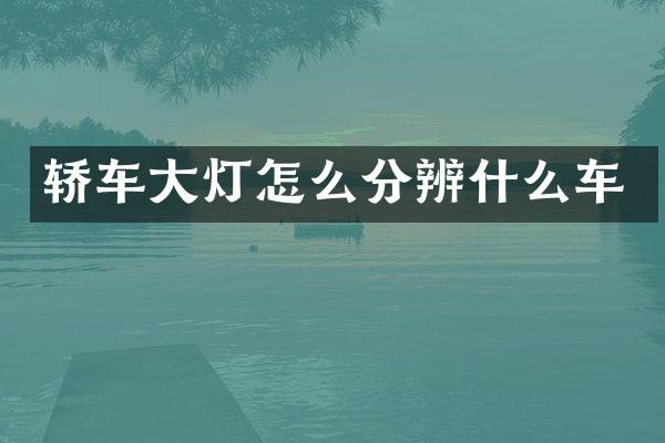 轿车大灯怎么分辨什么车