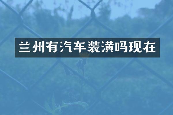 兰州有汽车装潢吗现在
