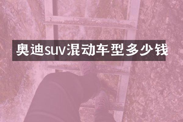 奥迪suv混动车型多少钱