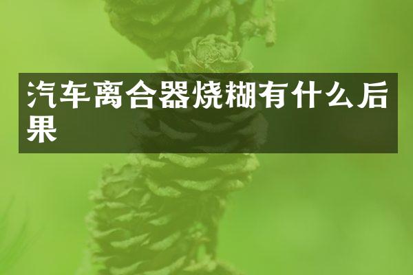 汽车离合器烧糊有什么后果