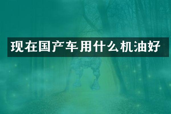 现在国产车用什么机油好