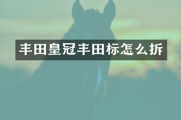 丰田皇冠丰田标怎么拆