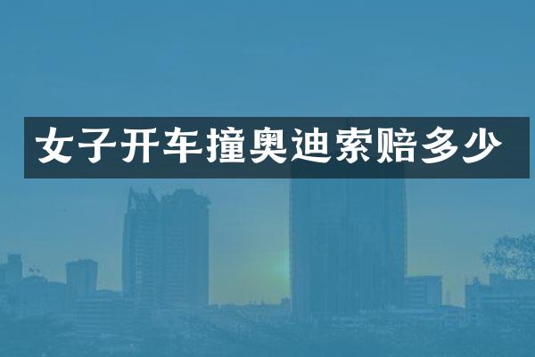 女子开车撞奥迪索赔多少