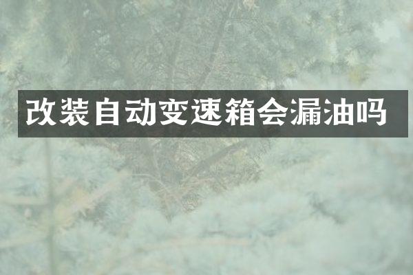 改装自动变速箱会漏油吗