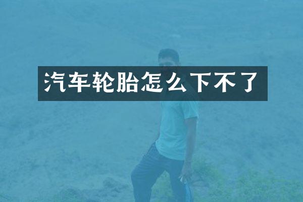 汽车轮胎怎么下不了