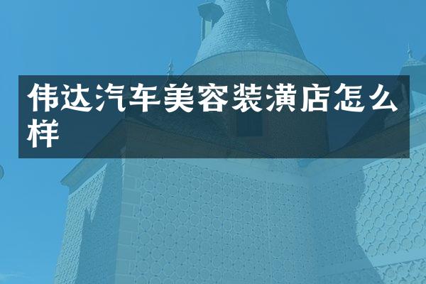 伟达汽车美容装潢店怎么样