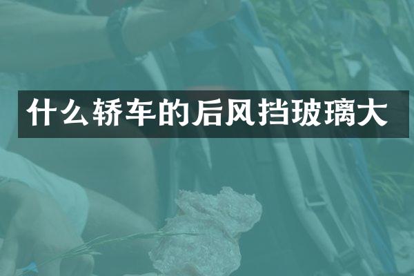什么轿车的后风挡玻璃大