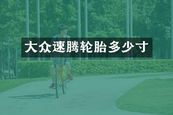 大众速腾轮胎多少寸