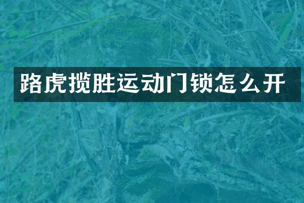 路虎揽胜运动门锁怎么开