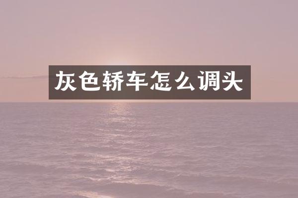 灰色轿车怎么调头