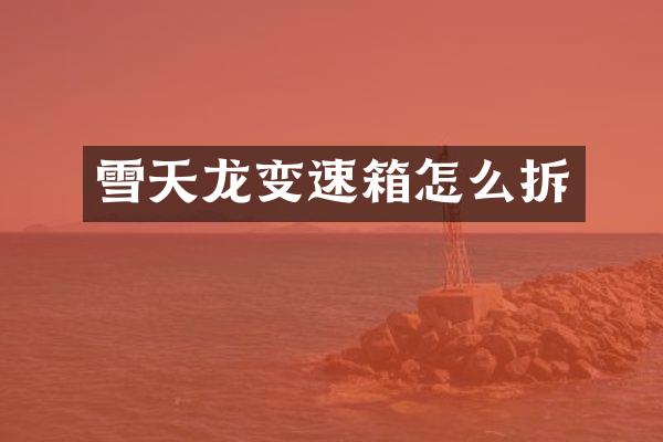 雪天龙变速箱怎么拆