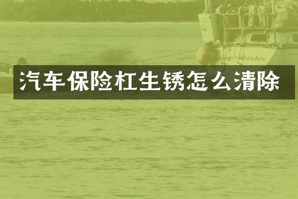 汽车保险杠生锈怎么清除