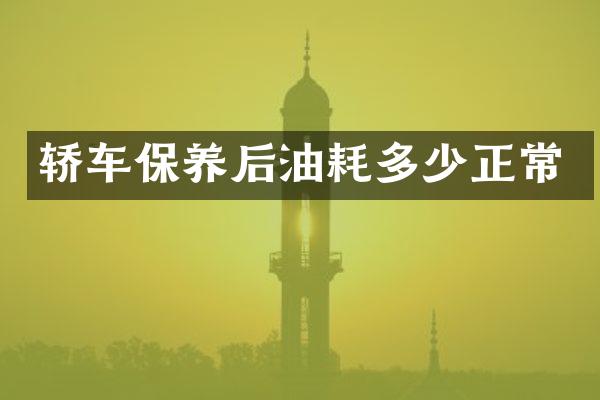 轿车保养后油耗多少正常