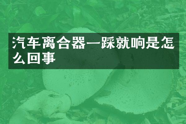 汽车离合器一踩就响是怎么回事