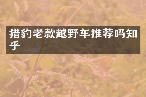 猎豹老款越野车推荐吗知乎