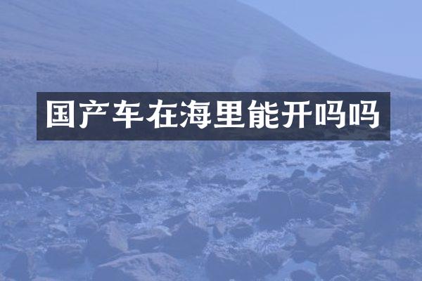 国产车在海里能开吗吗