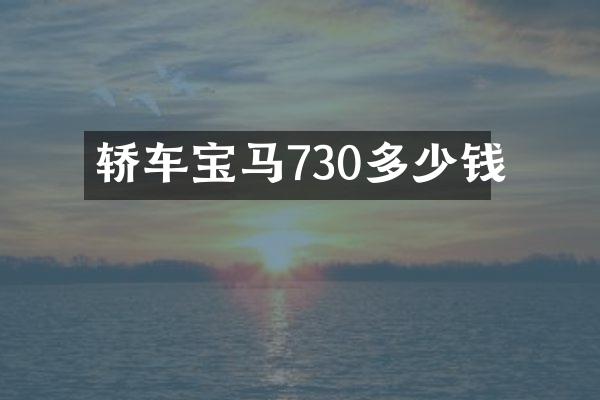 轿车宝马730多少钱