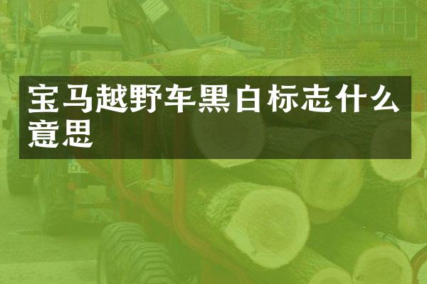 宝马越野车黑白标志什么意思