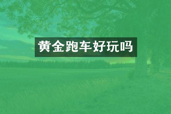 黄金跑车好玩吗