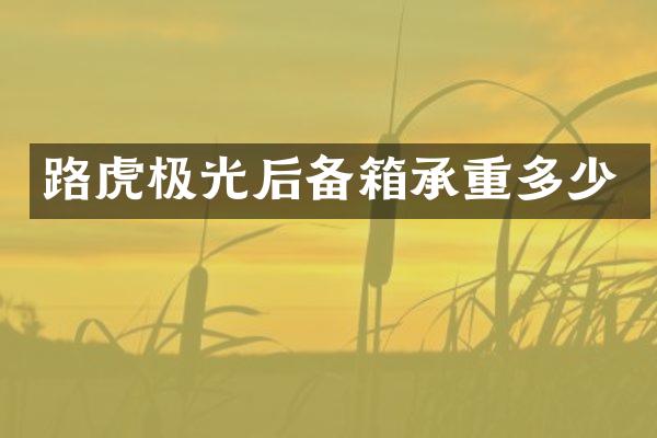 路虎极光后备箱承重多少