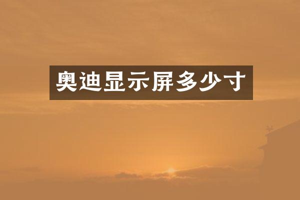奥迪显示屏多少寸