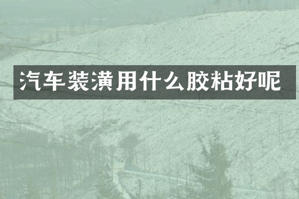 汽车装潢用什么胶粘好呢
