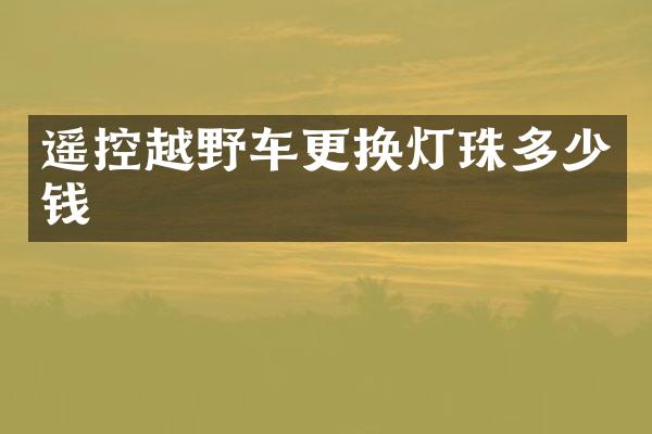 遥控越野车更换灯珠多少钱