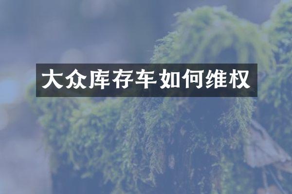 大众库存车如权